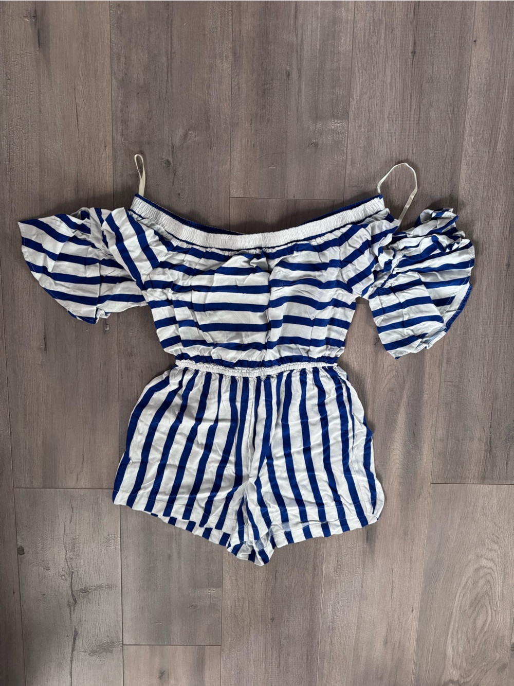 Farm Striped Blue and White Jumpsuit - Picture 2 of 5